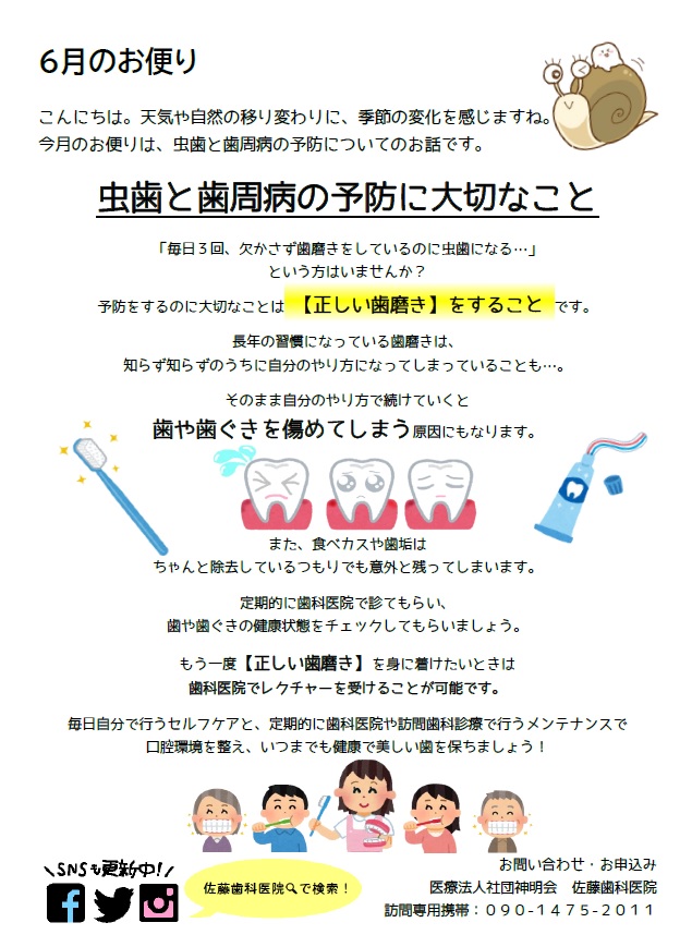 虫歯と歯周病の予防に大切なこと | お便り